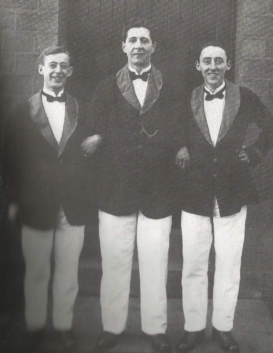 Trio of Merrians, George Redvers Tinker (joiner and later the local undertaker) John Arthur blacker and Jim Windle (garage owner).